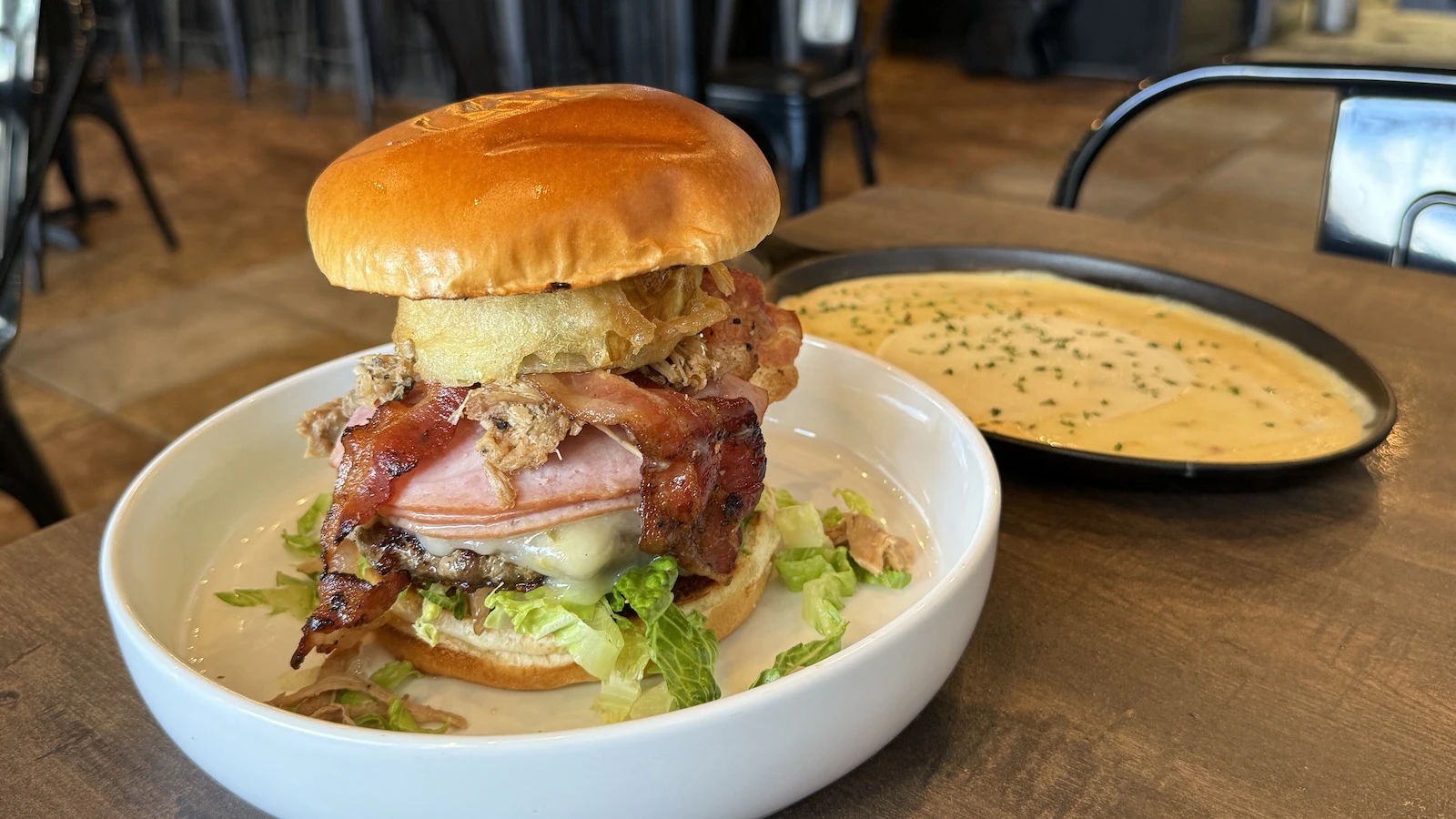 cheesy skillet burger