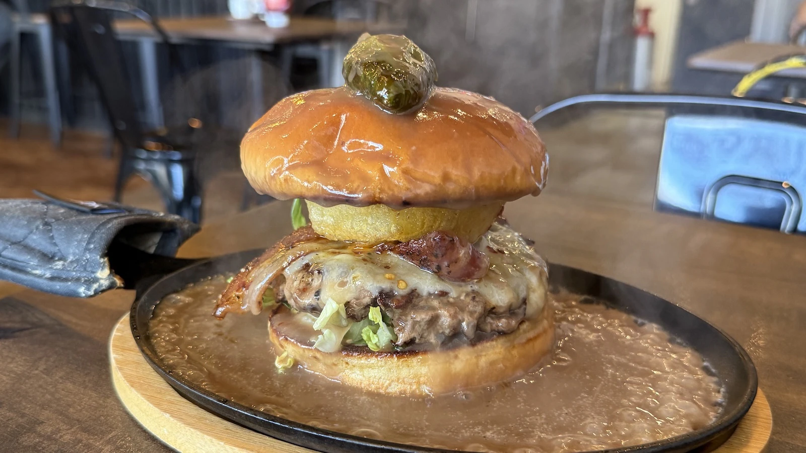 Volcanic burger