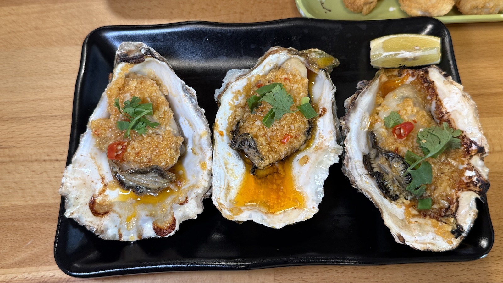 grilled garlic oysters