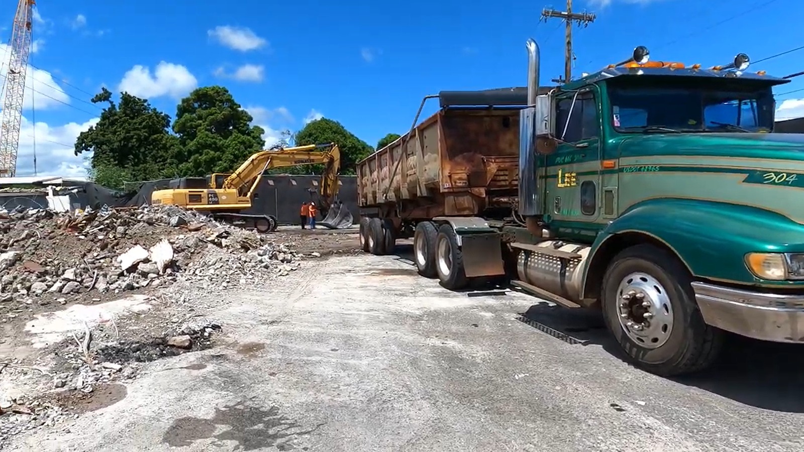 Demolition work is nearing completion at the former Dee Lite Bakery site in Kalihi
