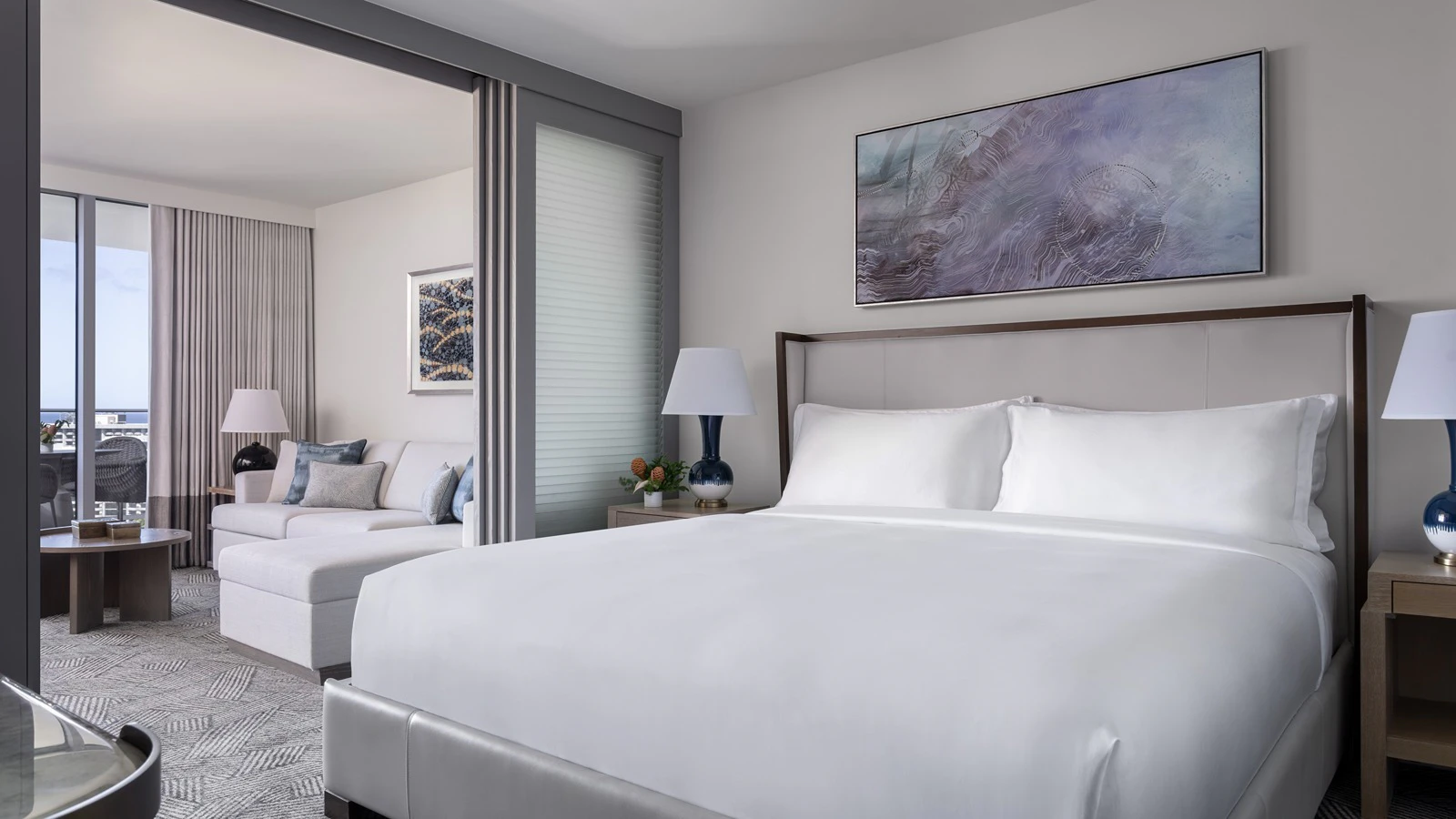 A Deluxe Level suite at The Ritz-Carlton Residences, Waikiki Beach.