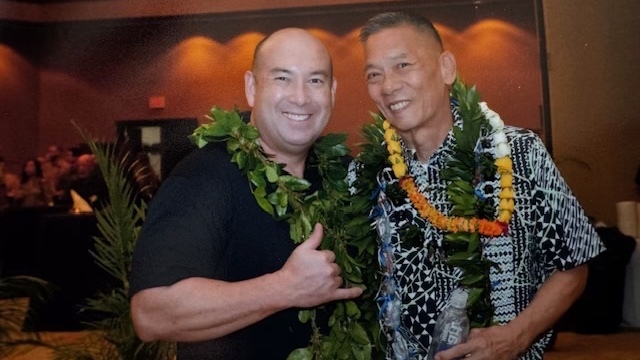 Chef Jason Peel with chef Kelvin Ro