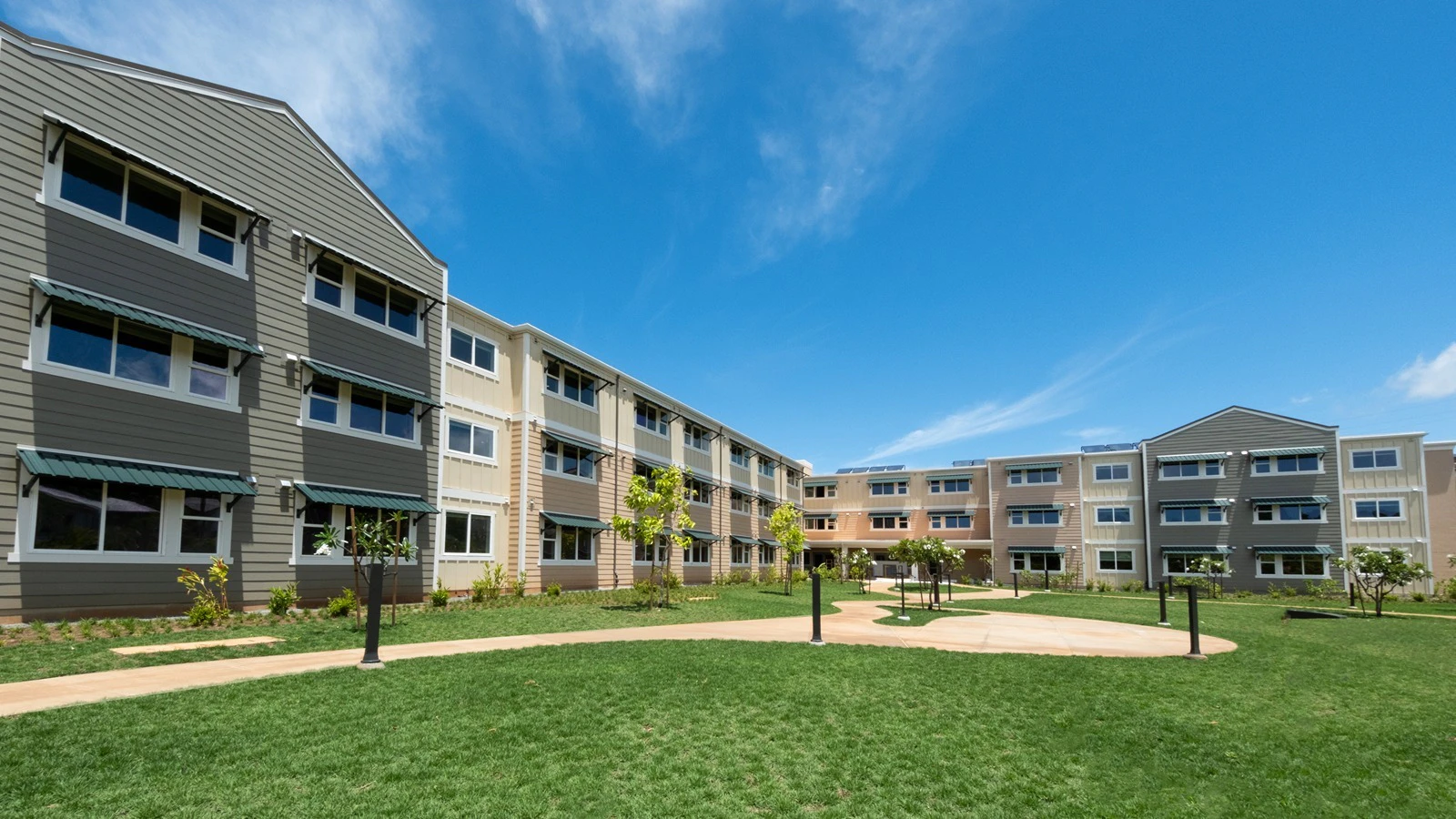 The exterior of Aloha Iā Halewilikō, a new $62 million affordable older adult rental community in 'Aiea.