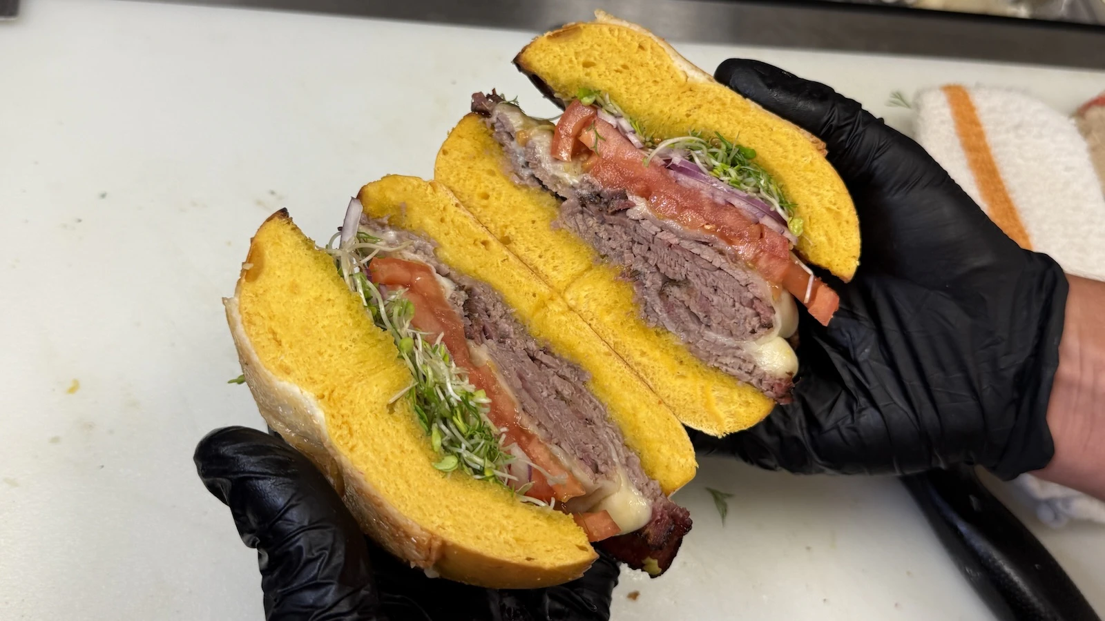 kiawe smoked brisket sandwich