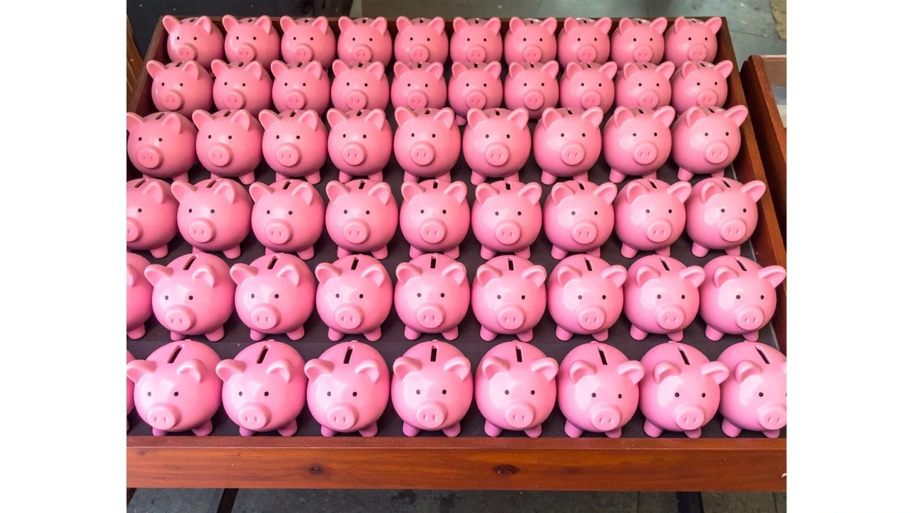 a lot of piggy banks
