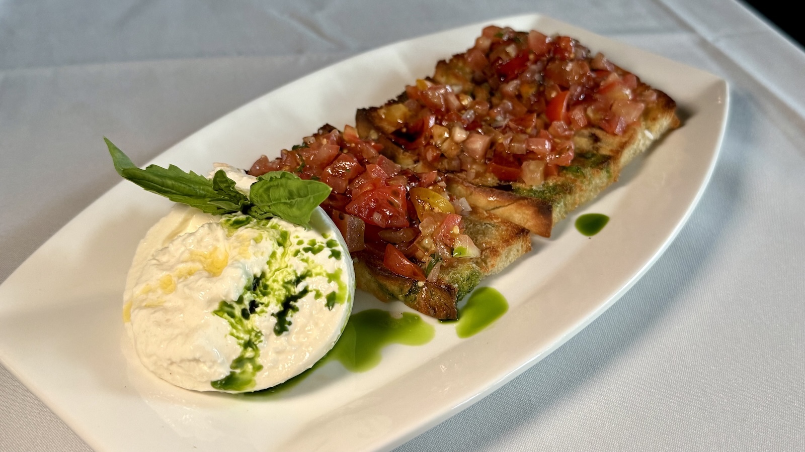 burrata and tomatoes