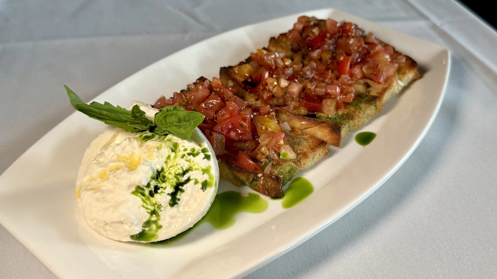 burrata and tomatoes