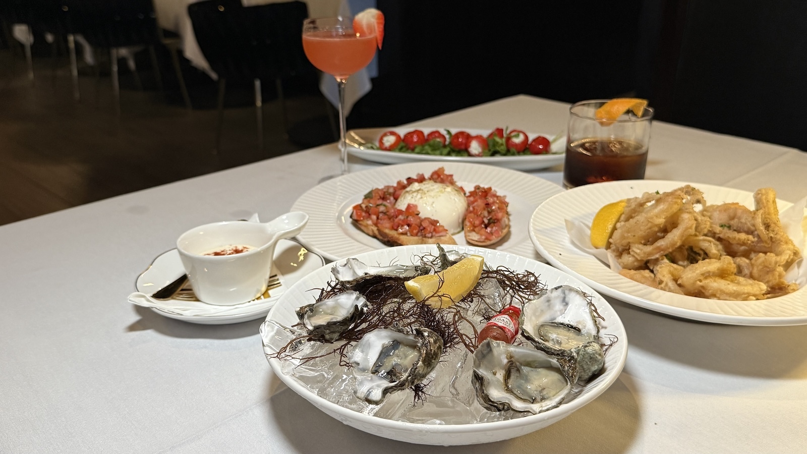 oysters on the half shell