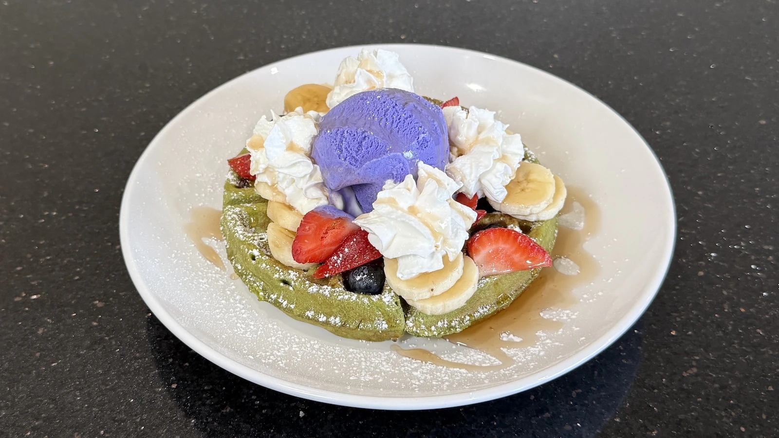 matcha mochi waffle