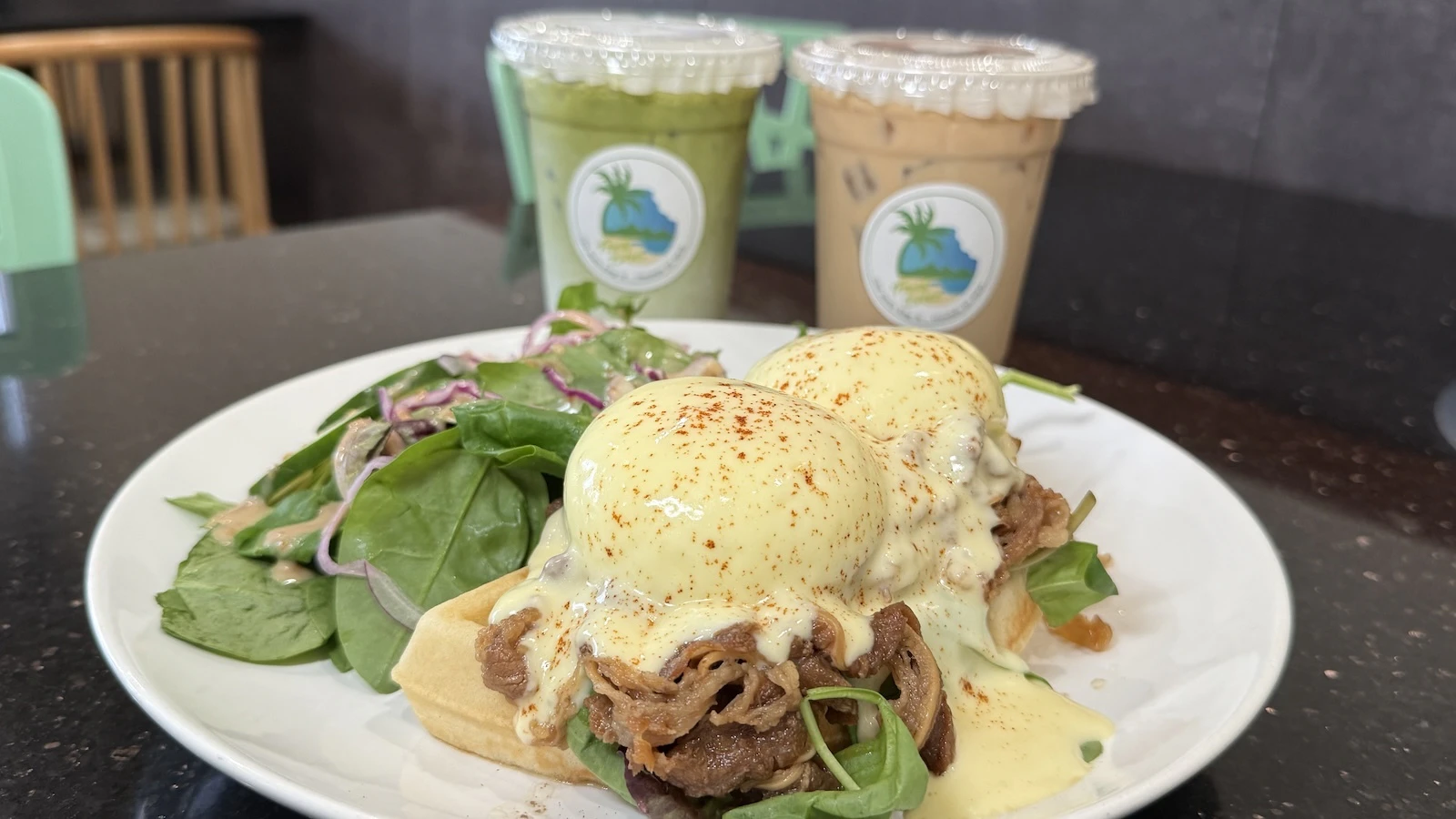 beef sukiyaki eggs benedict