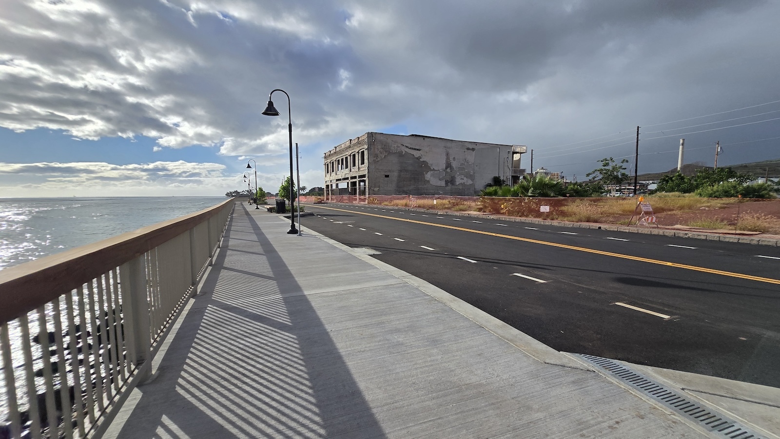Recent repairs along Lahaina's Front Street are pictured here on July 8.