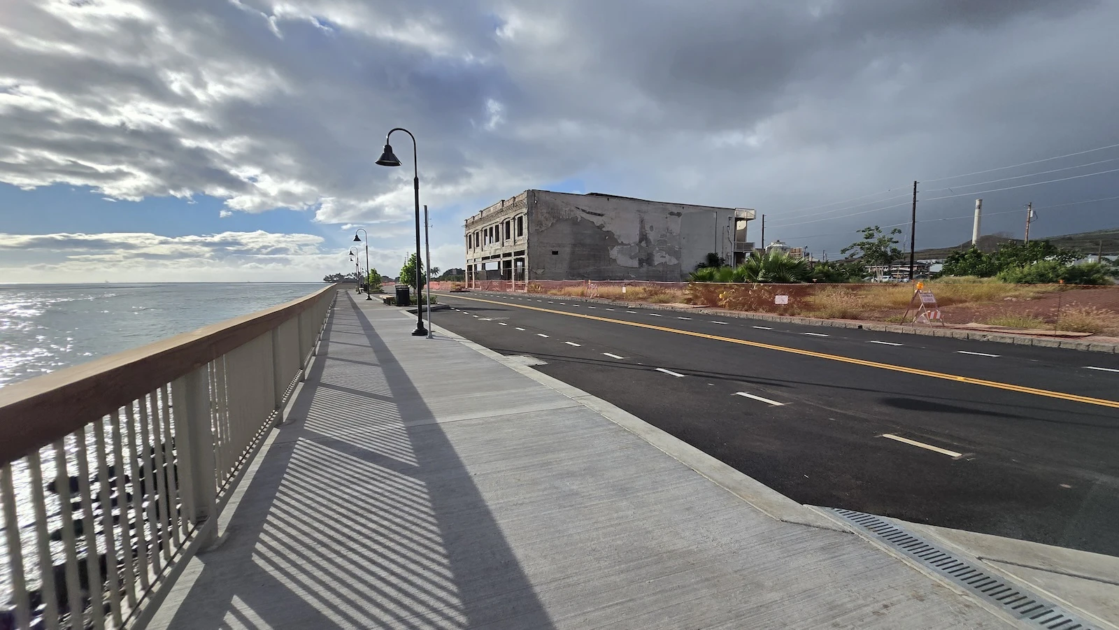 Recent repairs along Lahaina's Front Street are pictured here on July 8.