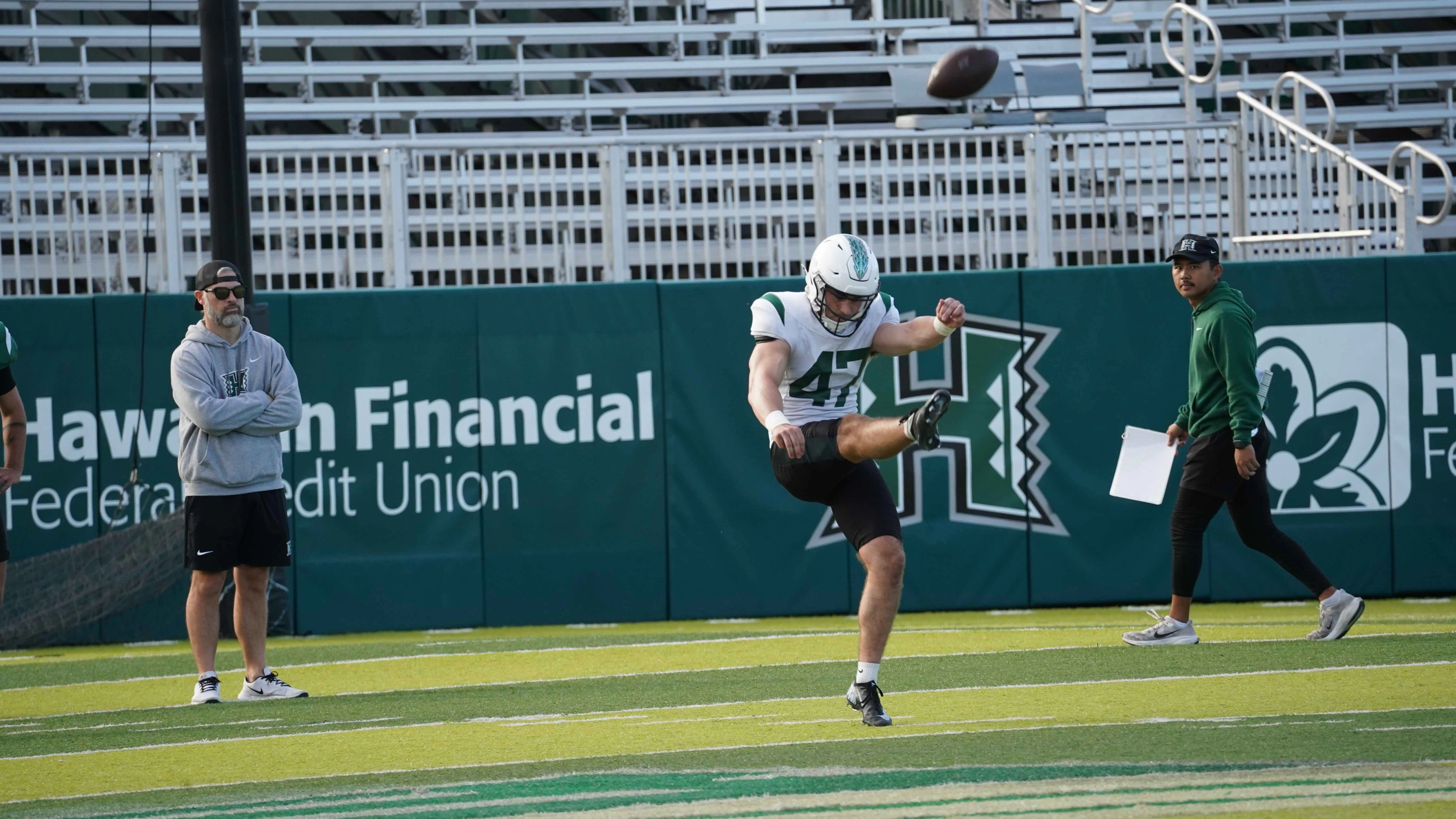 Competition for key spots in Hawai‘i's special teams unit will carry into the fall