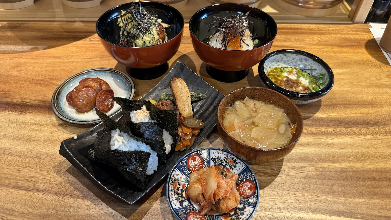 A new breakfast menu is available at this gourmet musubi café