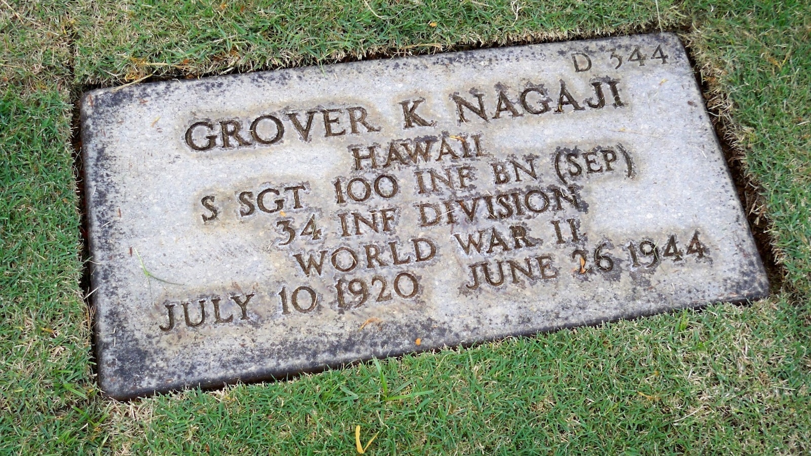 grave at the National Memorial Cemetery of the Pacific in Honolulu (credit: Jeff Hall)