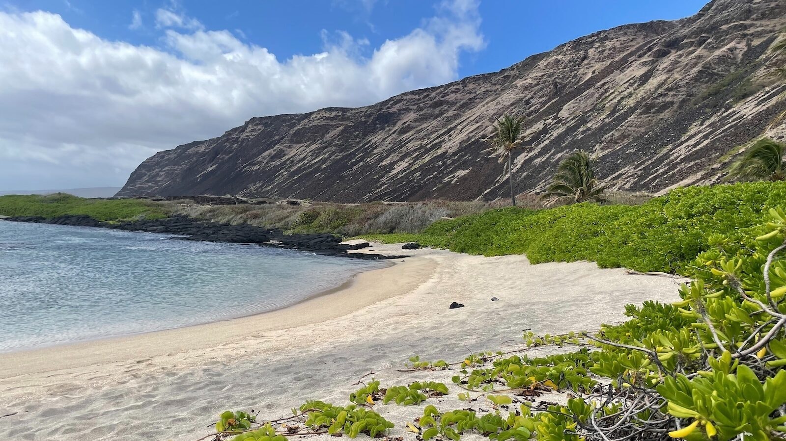 The beach at Halepē.