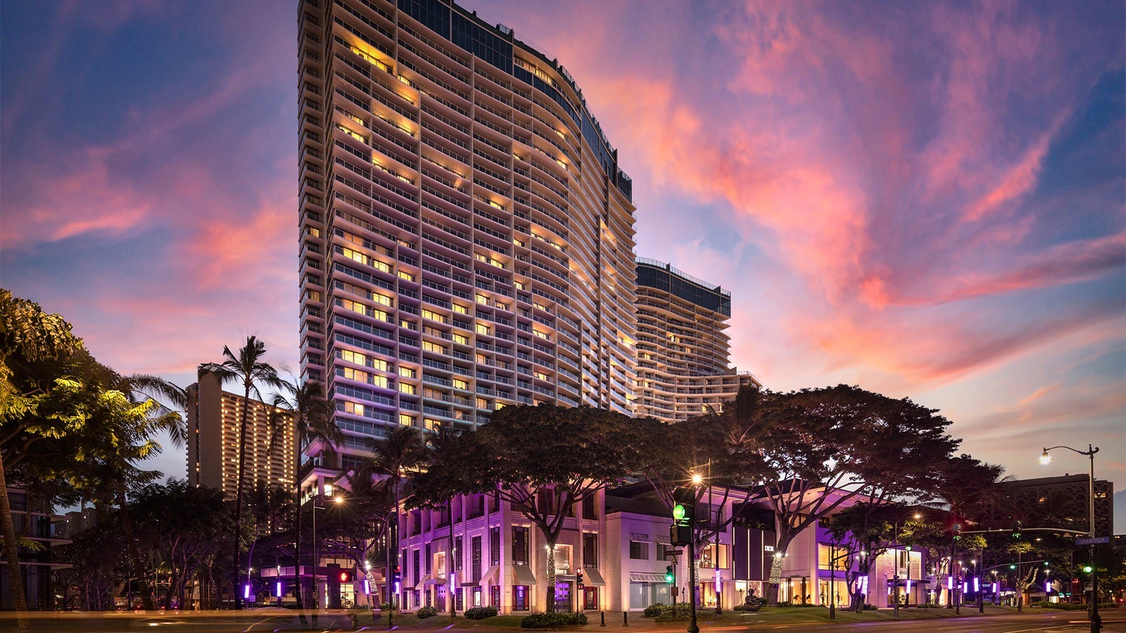 An exterior view of The Ritz-Carlton Residences, Waikiki Beach