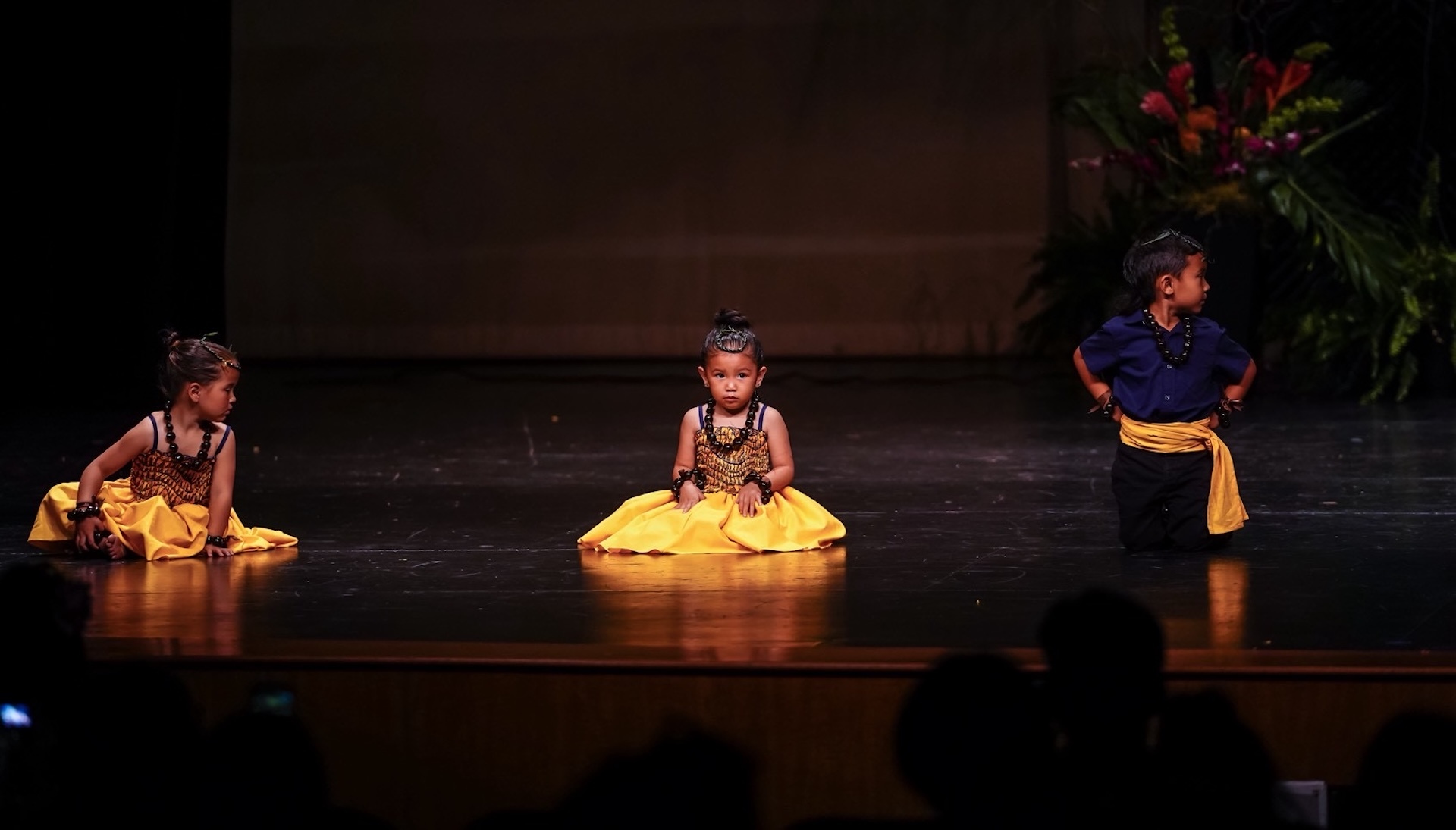 This year's hōʻike was special for the Vilorias, who watched their 3-year-old daughter, center, take the stage for the first time.