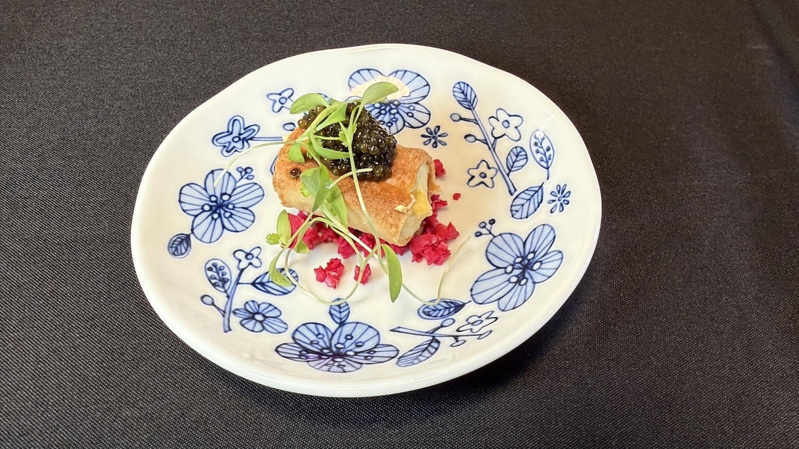 caviar with egg mousse