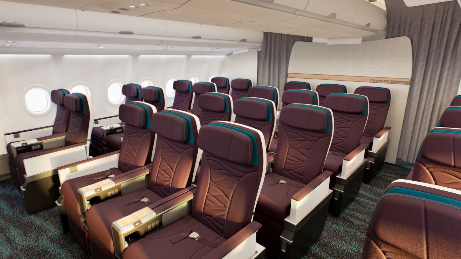 A rendering of the planned Premium Reserve cabin.