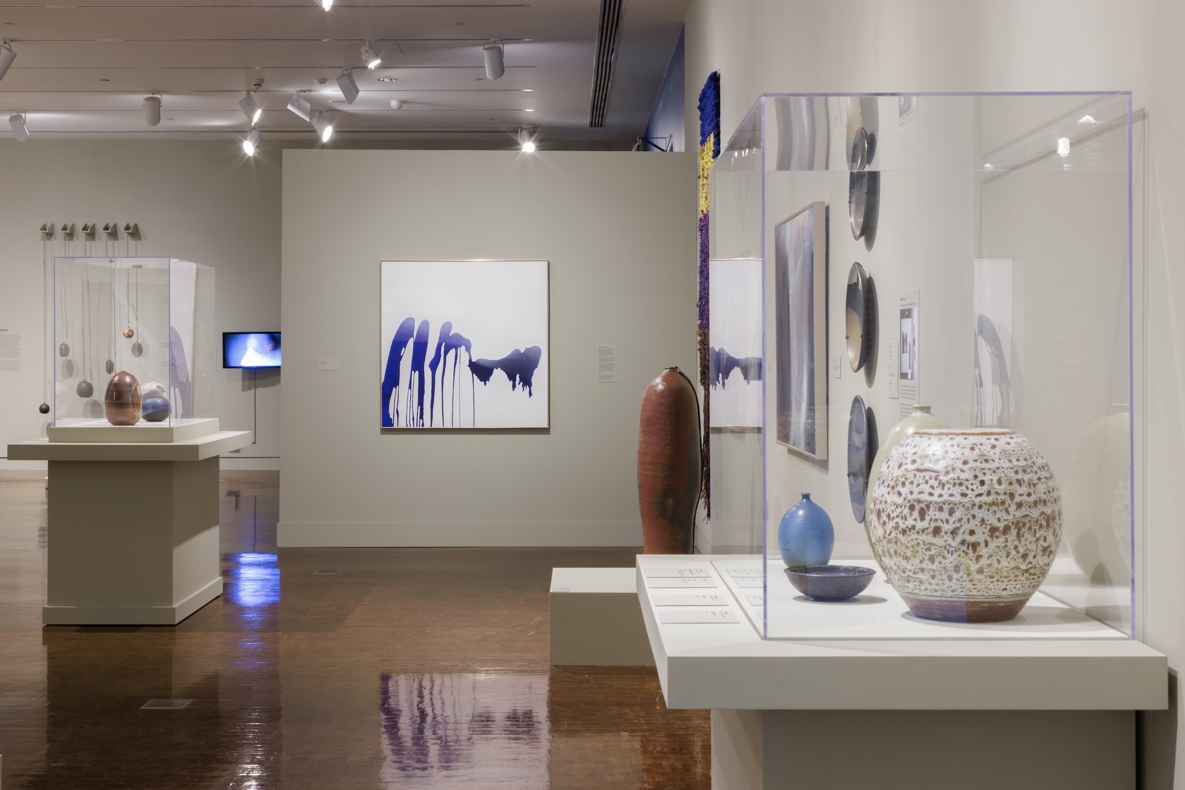 The exhibit "Toshiko Takaezu: Worlds Within" includes not just the artist's ceramics, but also paintings and tapestries.