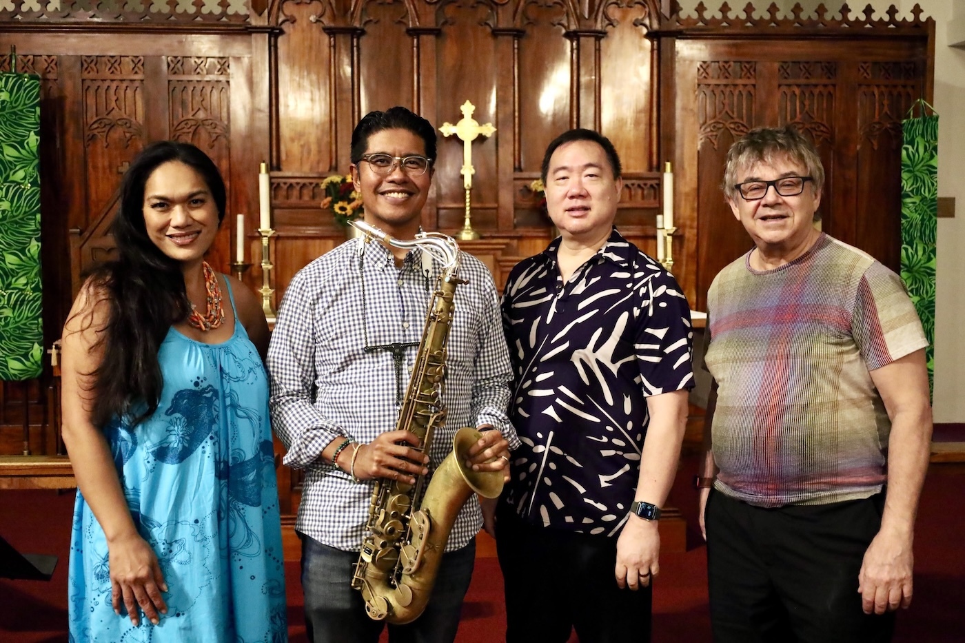 From left, Starr Kalahiki, Reggie Padilla, Mark Tanouye, and Dan Del Negro.