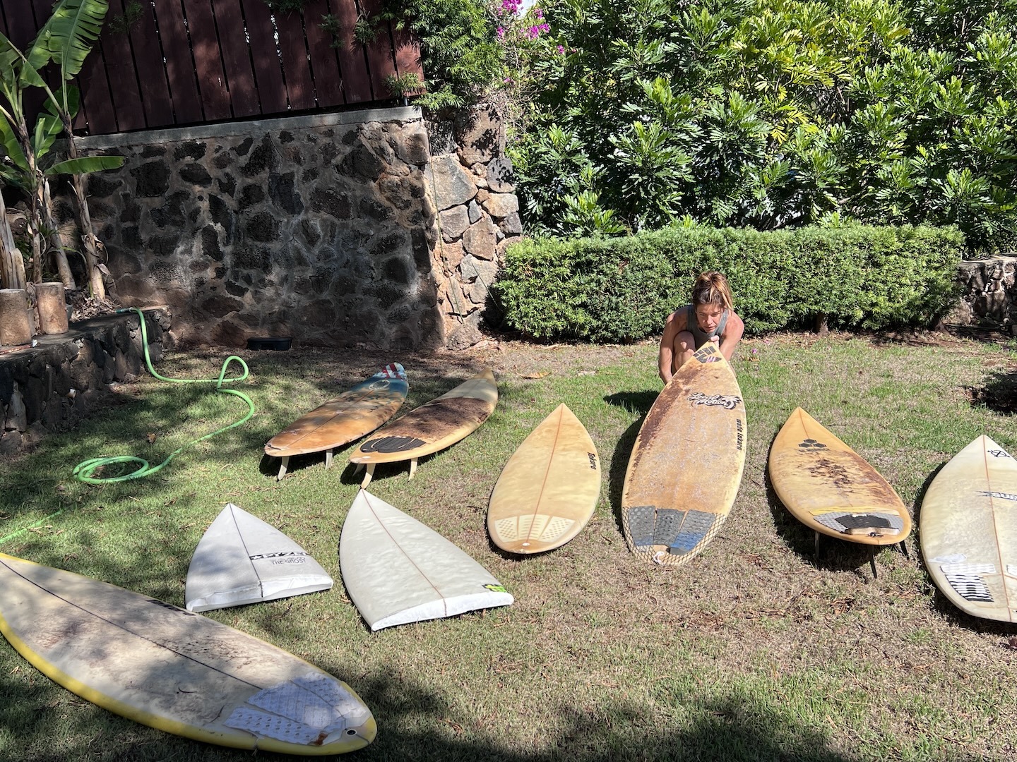 Tanja Browne transforms used surfboards into artwork, which helps them avoid the landfill and gives them new life as art.
