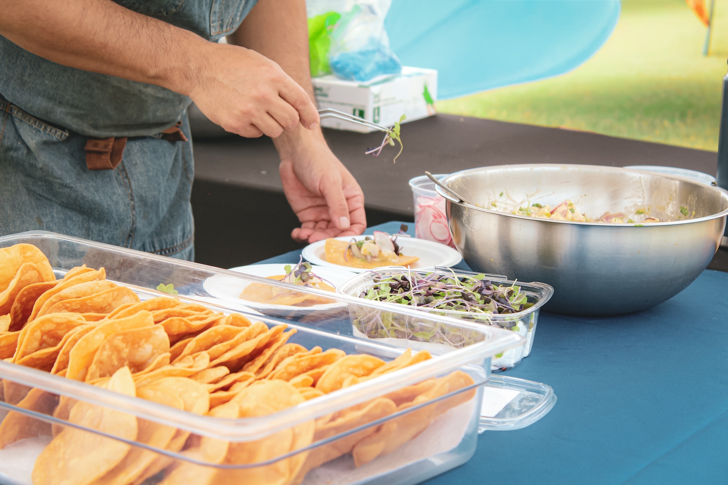 The event included tasting plates of ceviche made with invasive fish caught at Maunalua Bay.