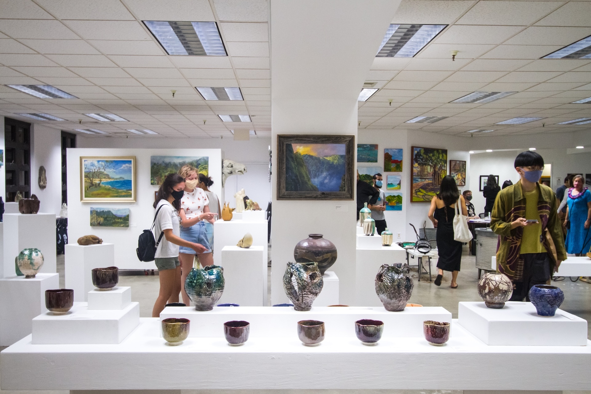 Downtown Art Center includes paintings and ceramics in its exhibits.