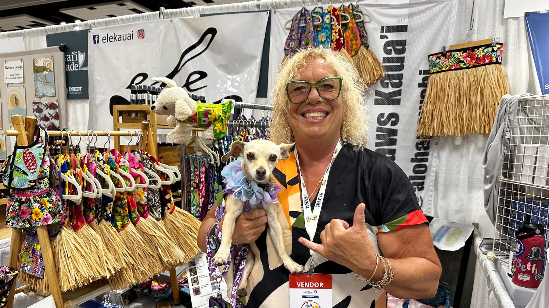 Beth Kraimer and her fashion forward dog, Tiki.