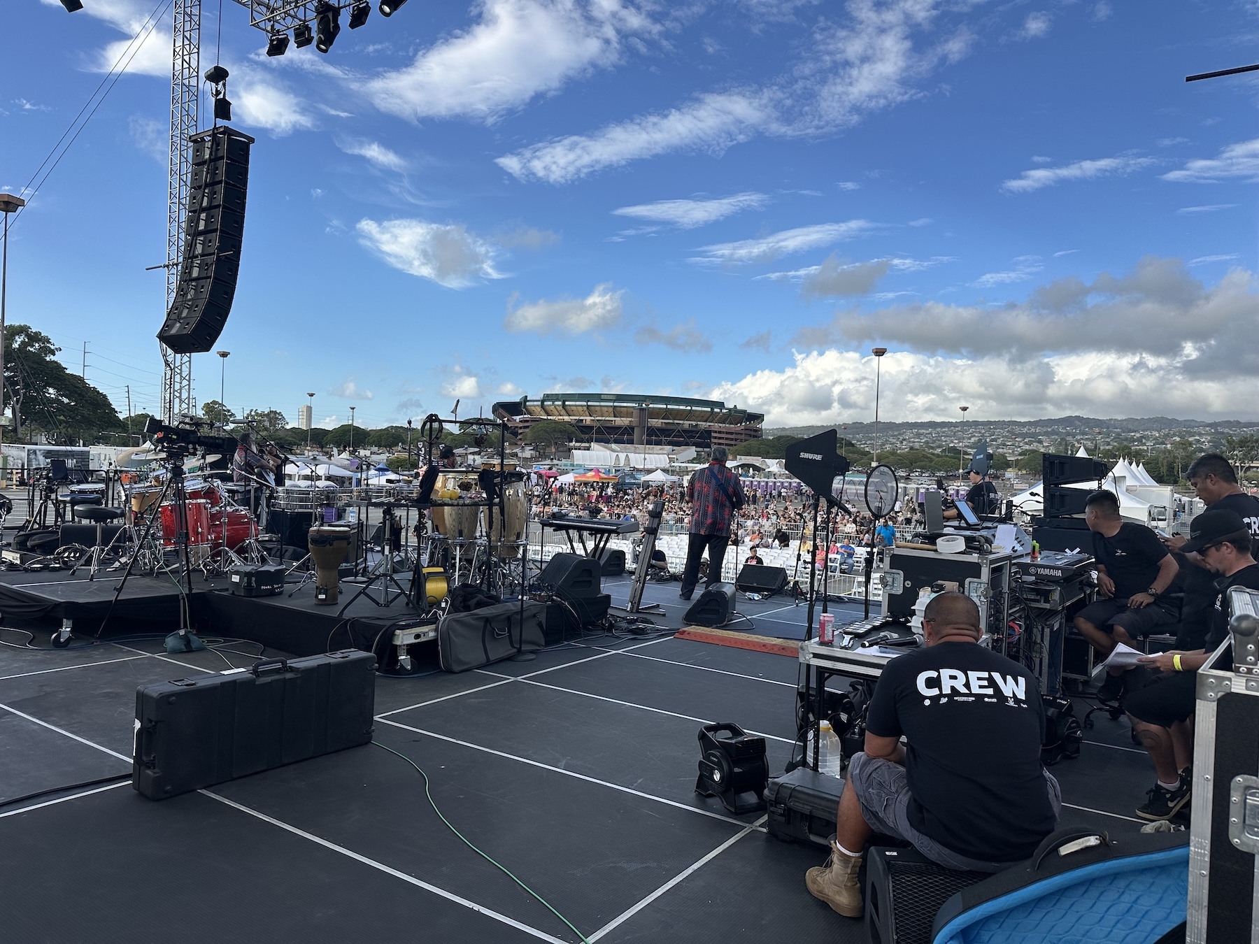 The Mākaha Sons, who have been performing for almost 50 years, opened the concert honoring Aloha Stadium.