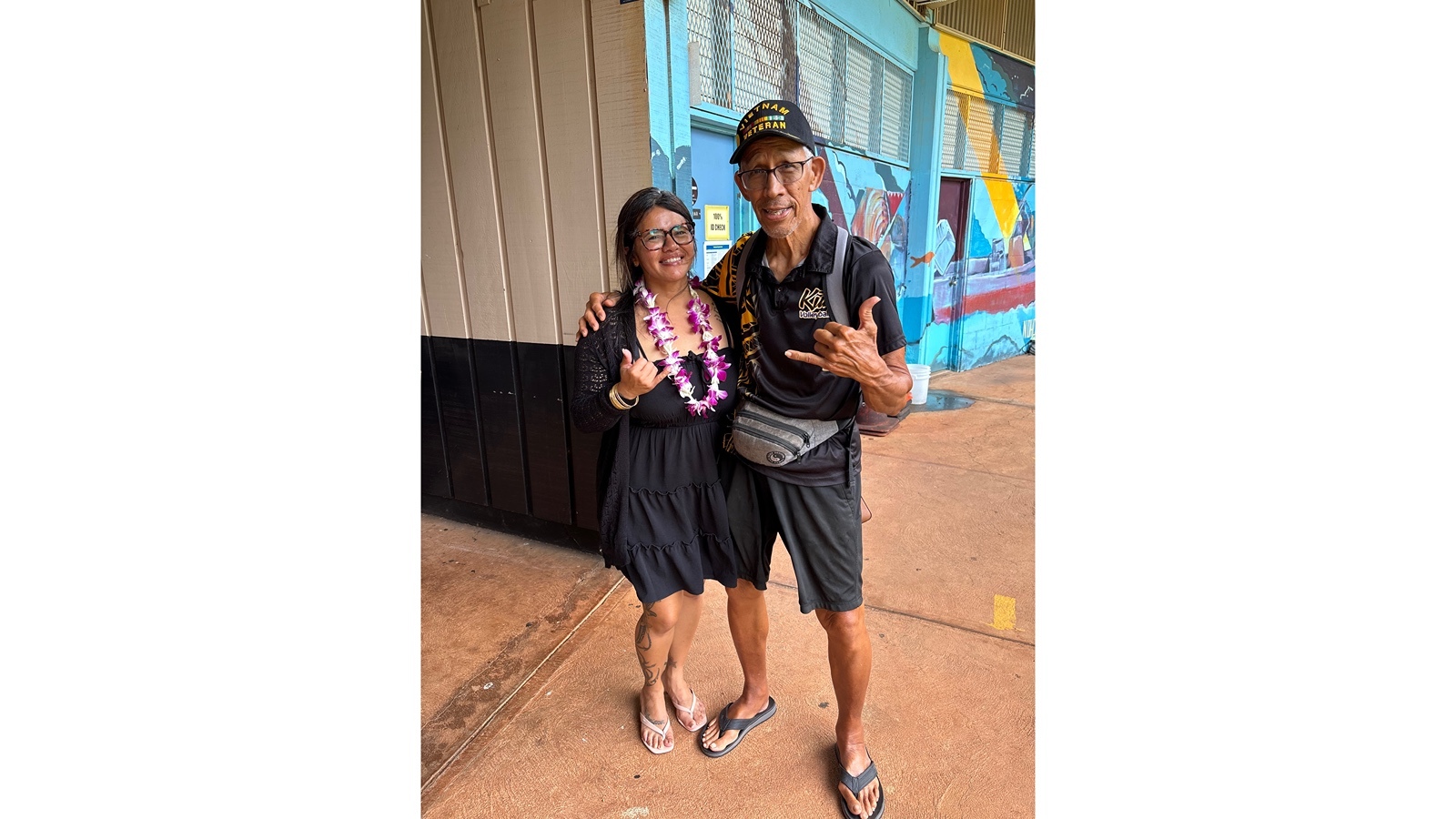 Kaui Asinsin, left, and Paul Ario, right, advocated to bring a School Resource Officer program to Nānākuli High and Intermediate School.