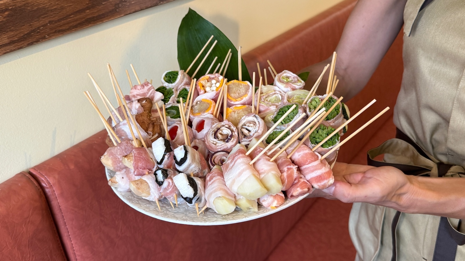 pork wrapped skewers