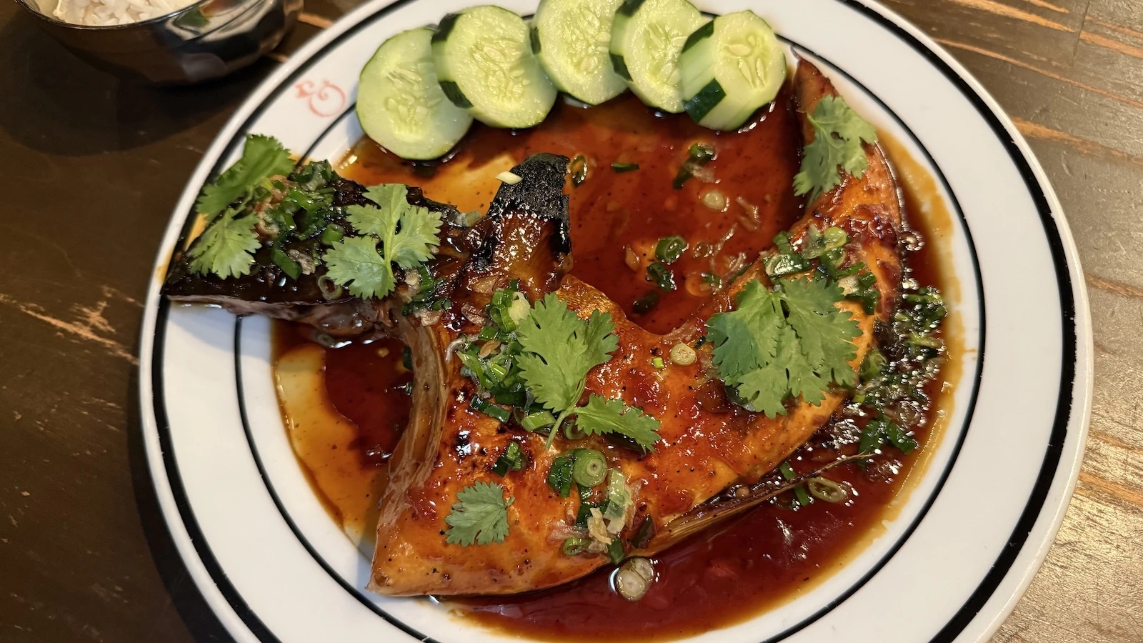 hamachi kama braised in fish sauce