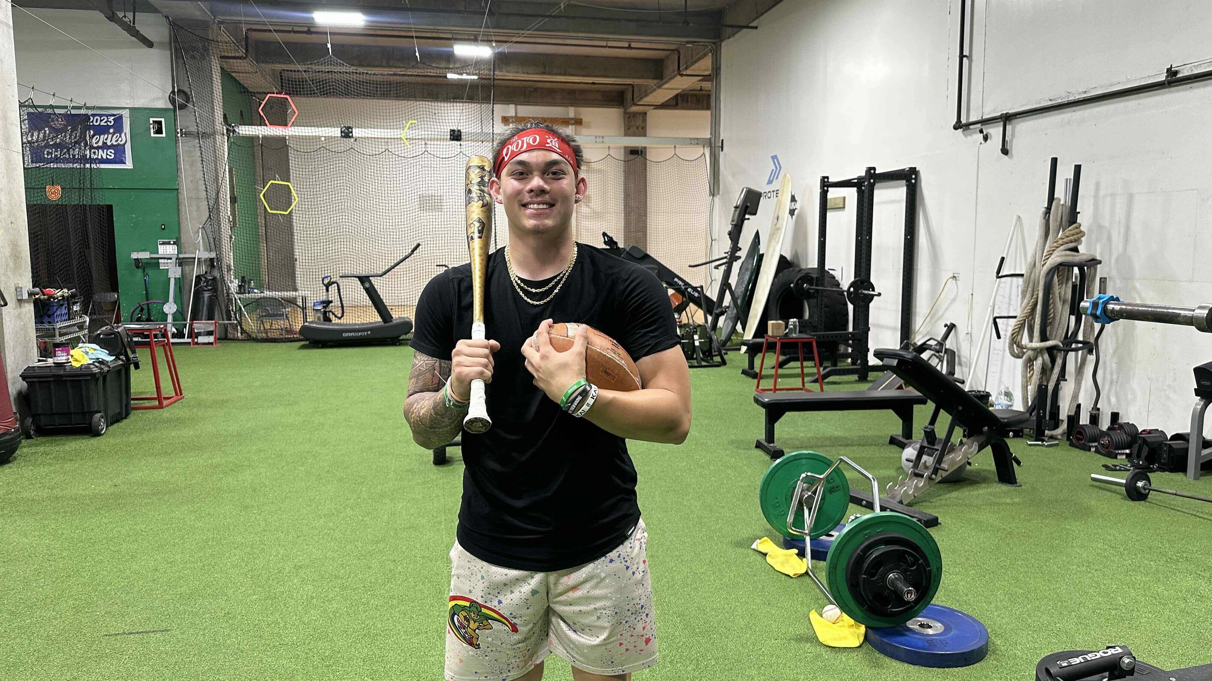 Early UH enrollee JJ Nielsen embracing rigors of playing two sports in college