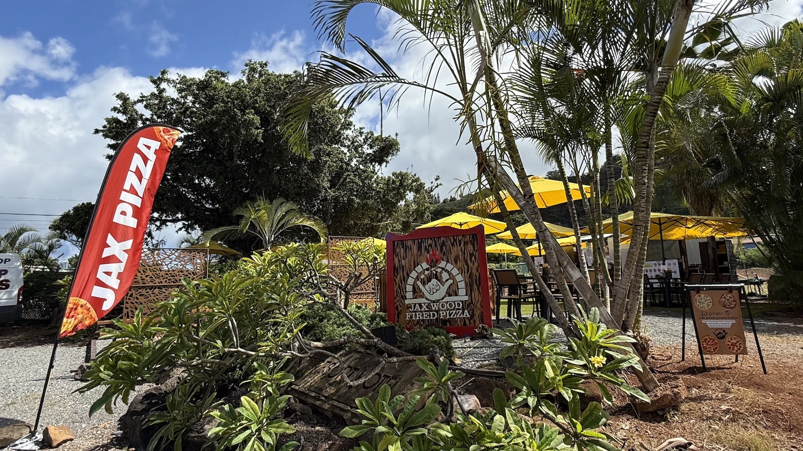 Jax Wood Fired Pizza sign