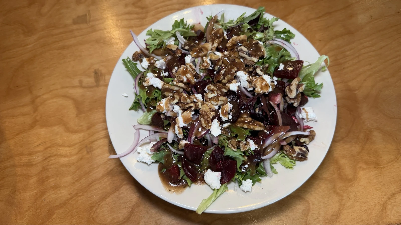 beet and goat salad