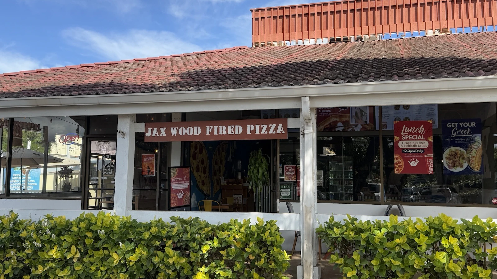 Jax Wood Fired Pizza sign