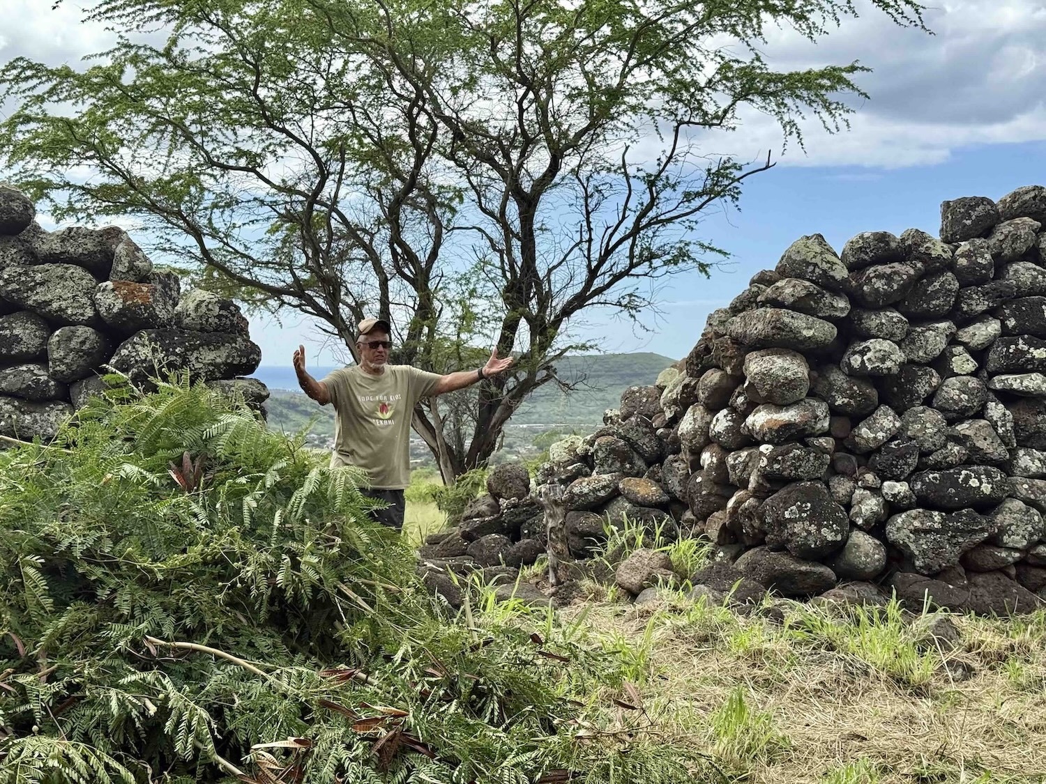In the 1970s, Ka‘ala Farm Executive Director Uncle Eric Enos of Makaha, along with Walter Keliʻiokekai Paulo and Eddie Kaanana, discovered the land and worked to rebuild its taro terraces and watering systems.