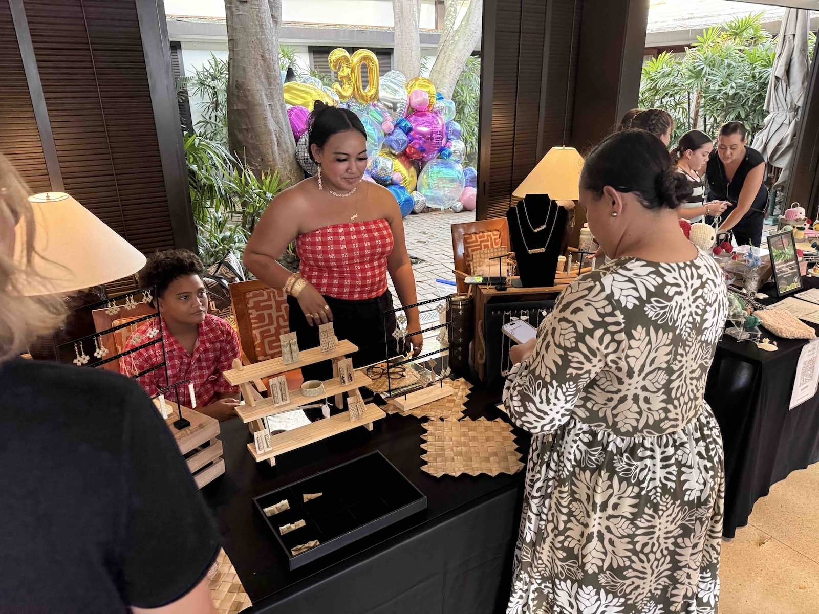 Guests could shop vendors like Kahele Kine Tings and Crochet Creations, which is a keiki-run business. Photo by Kelsey Kukaua Medeiros