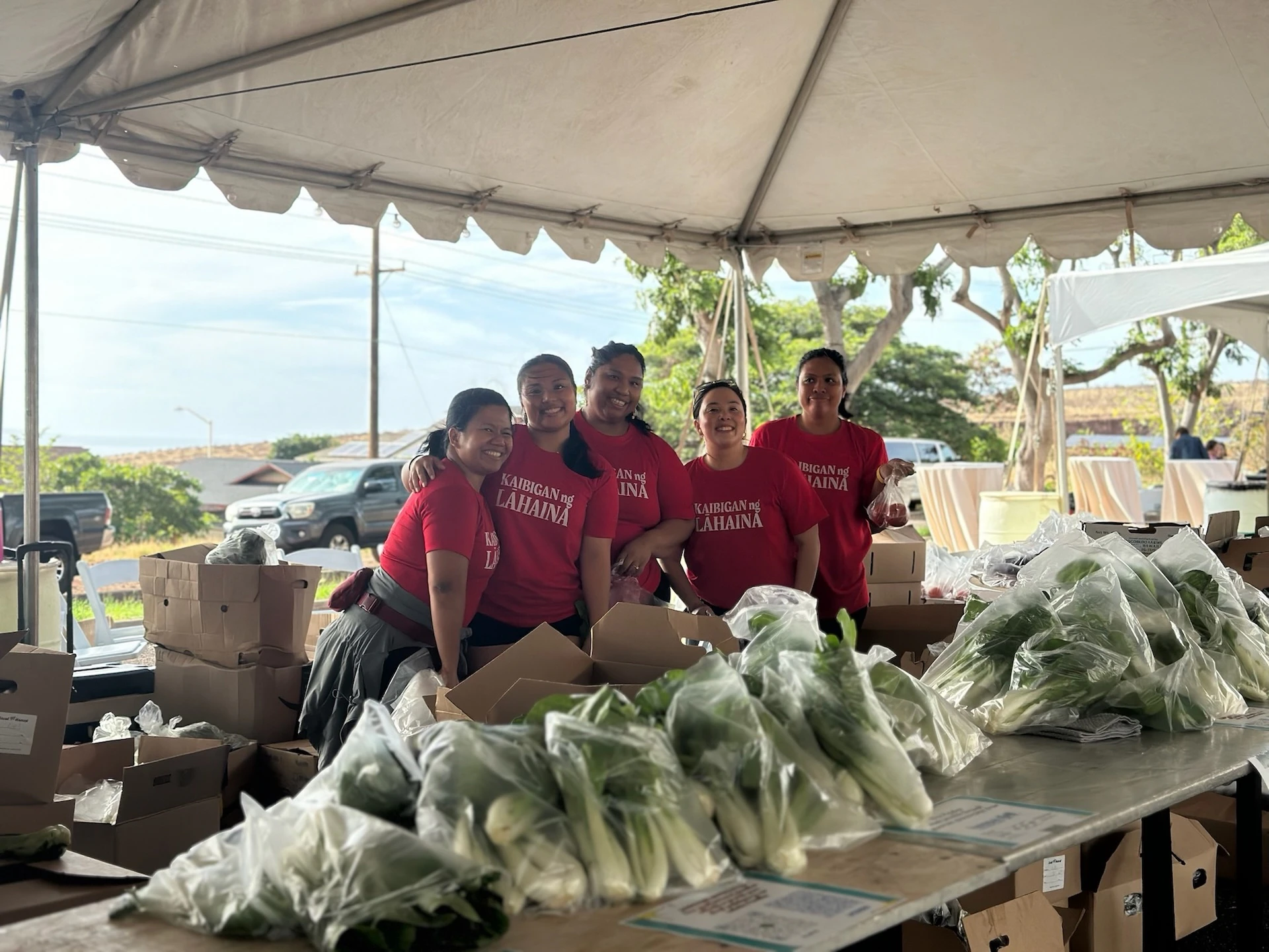 Vendors pictured at the inaugural Lahaina Palengke Night event in 2024.