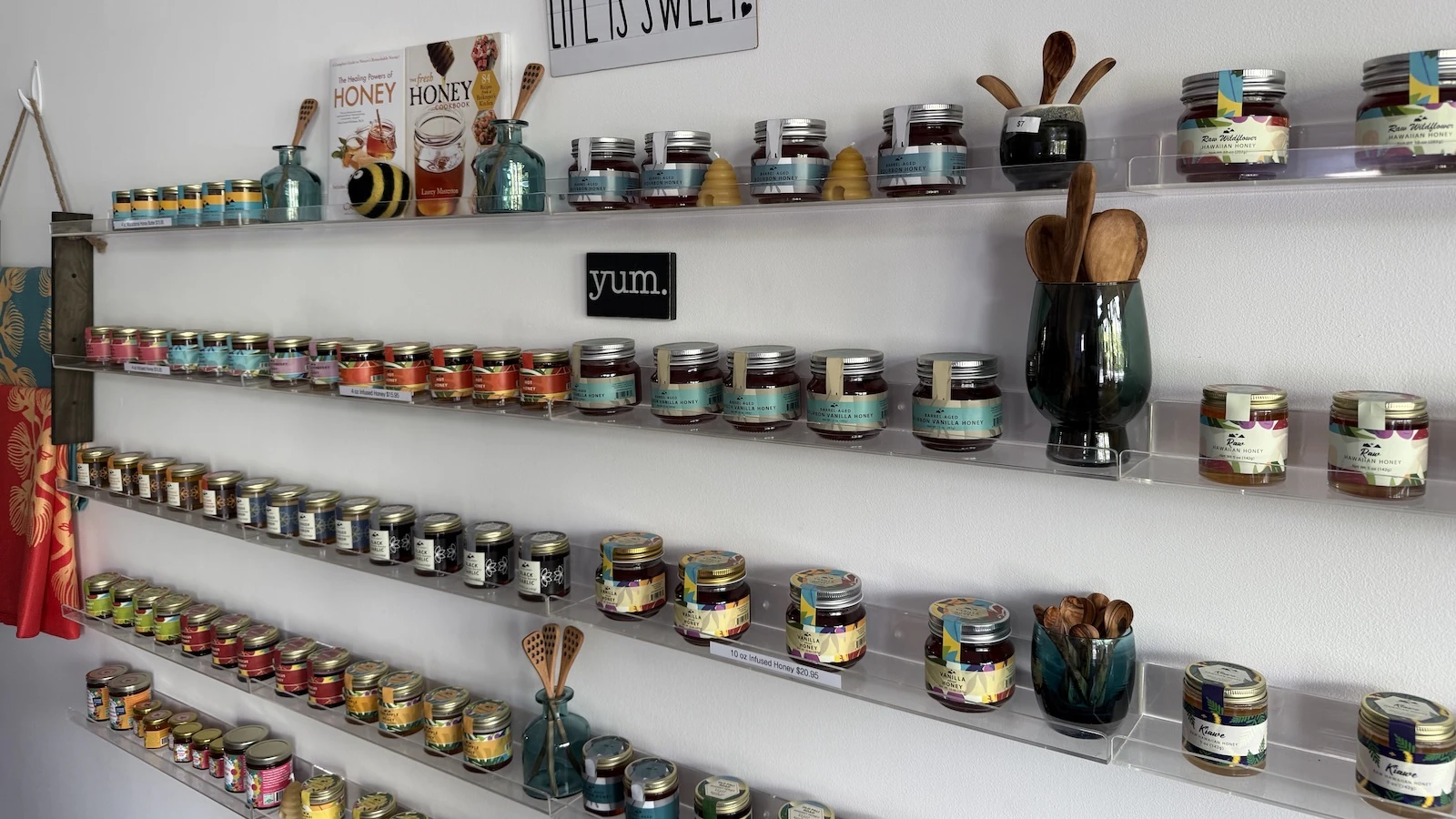 Inside Kailua Honey's retail store