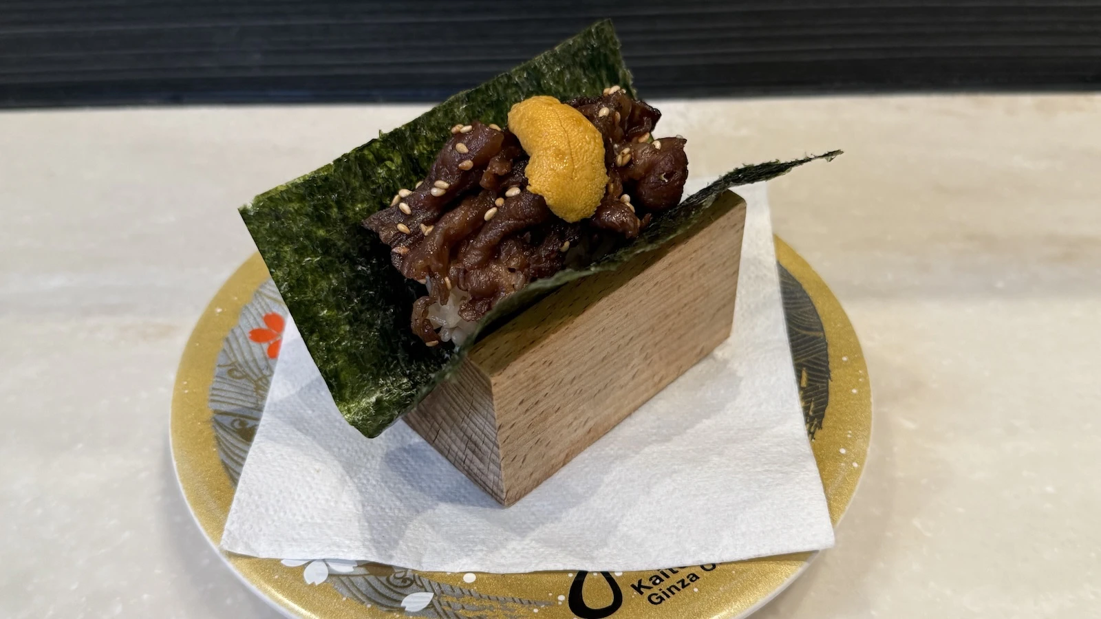 wagyu uni hand roll