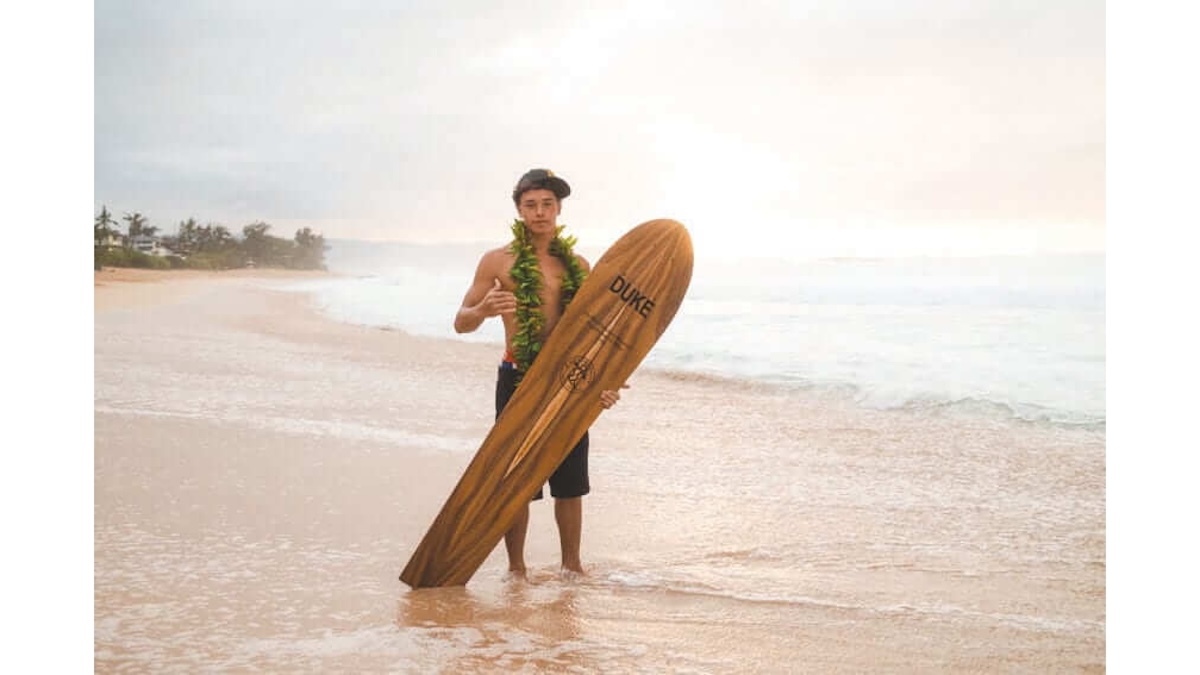 Born and raised in Mākaha on Oʻahu’s West Side, DeSoto comes from a deep waterman lineage as the son of world champion longboarder Duane DeSoto.