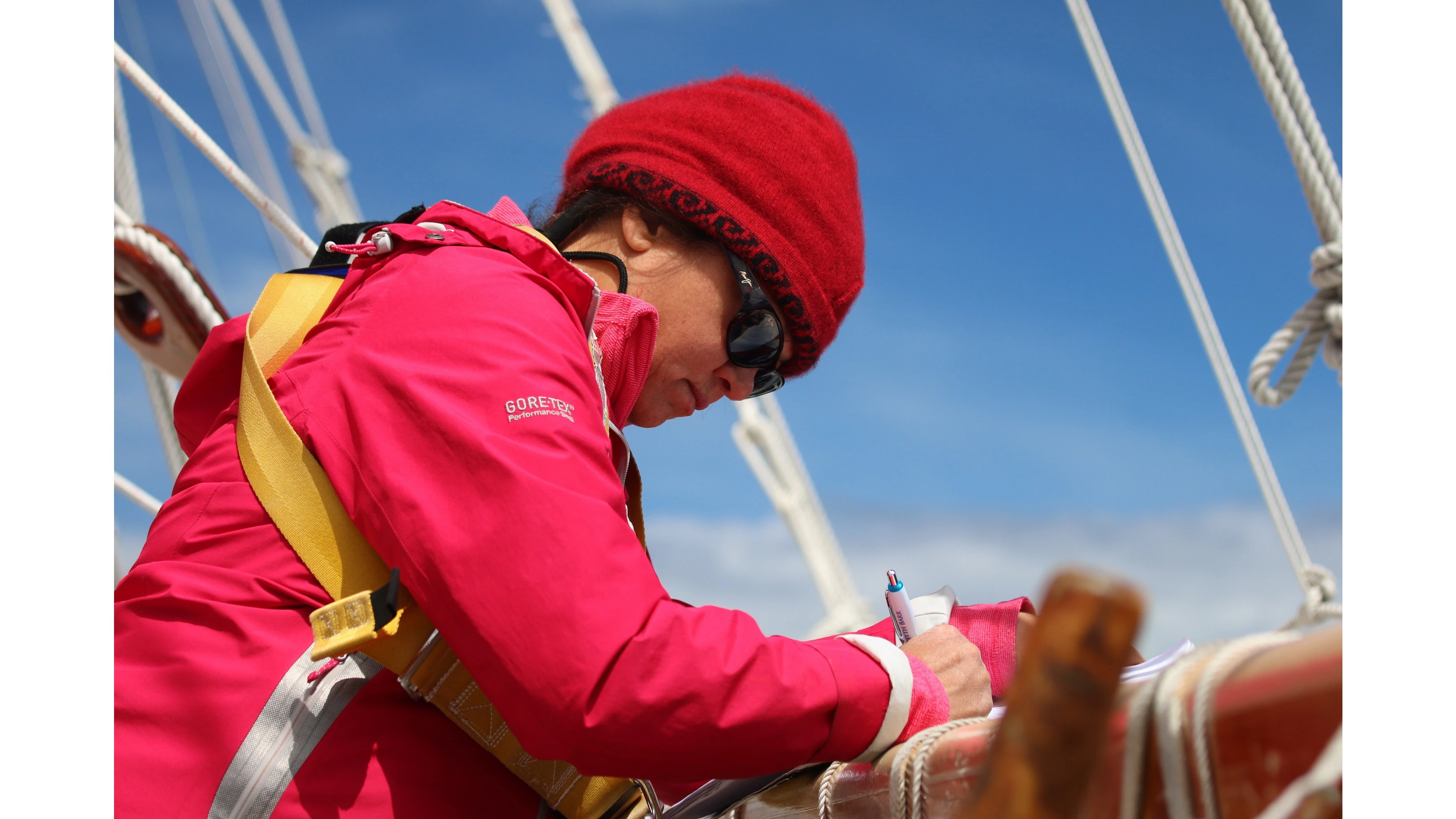 Dr. Kamaka aboard Hokulea