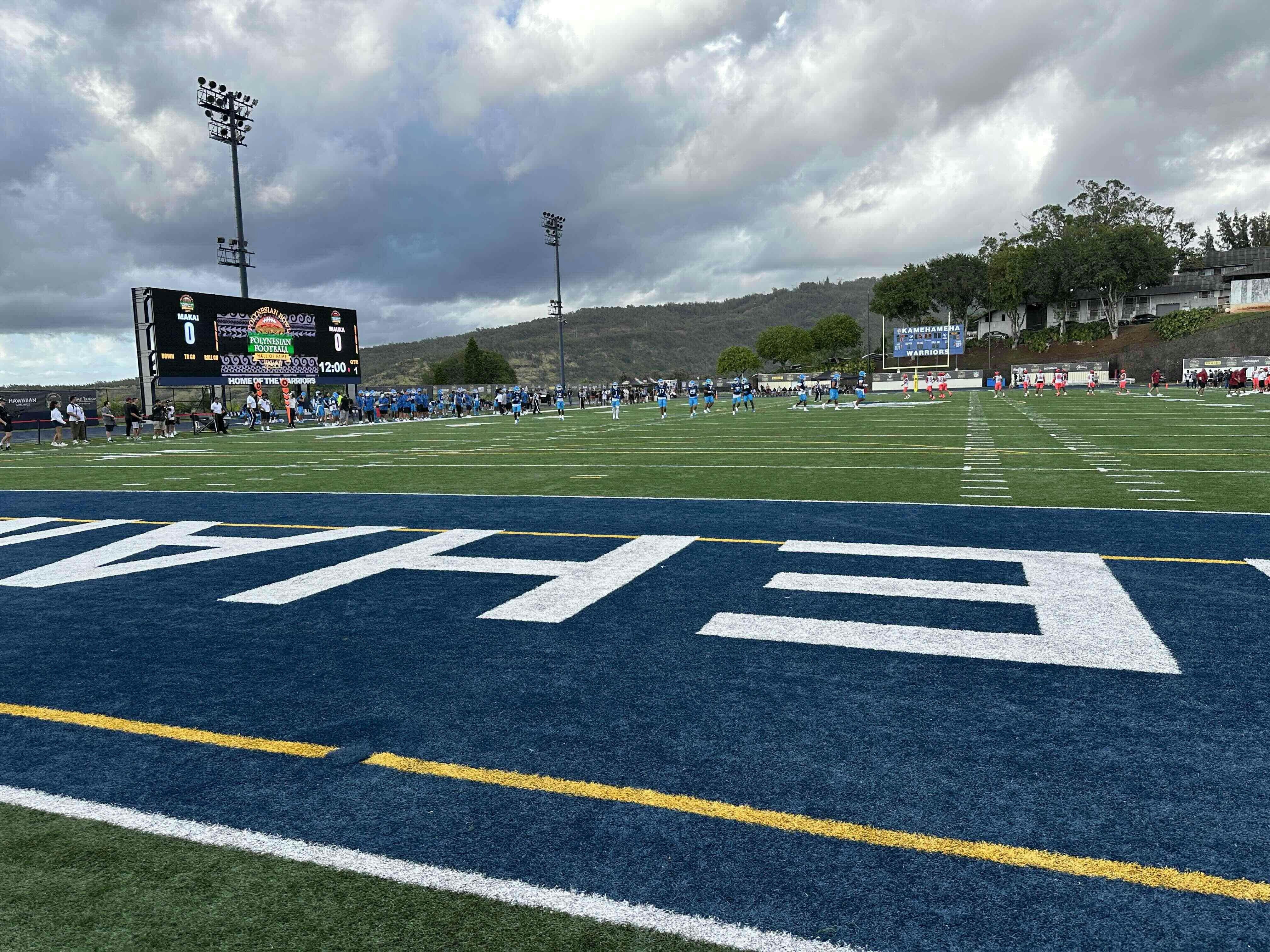 Kamehameha's Kunuiakea Stadium at the 2025 Polynesian Bowl.