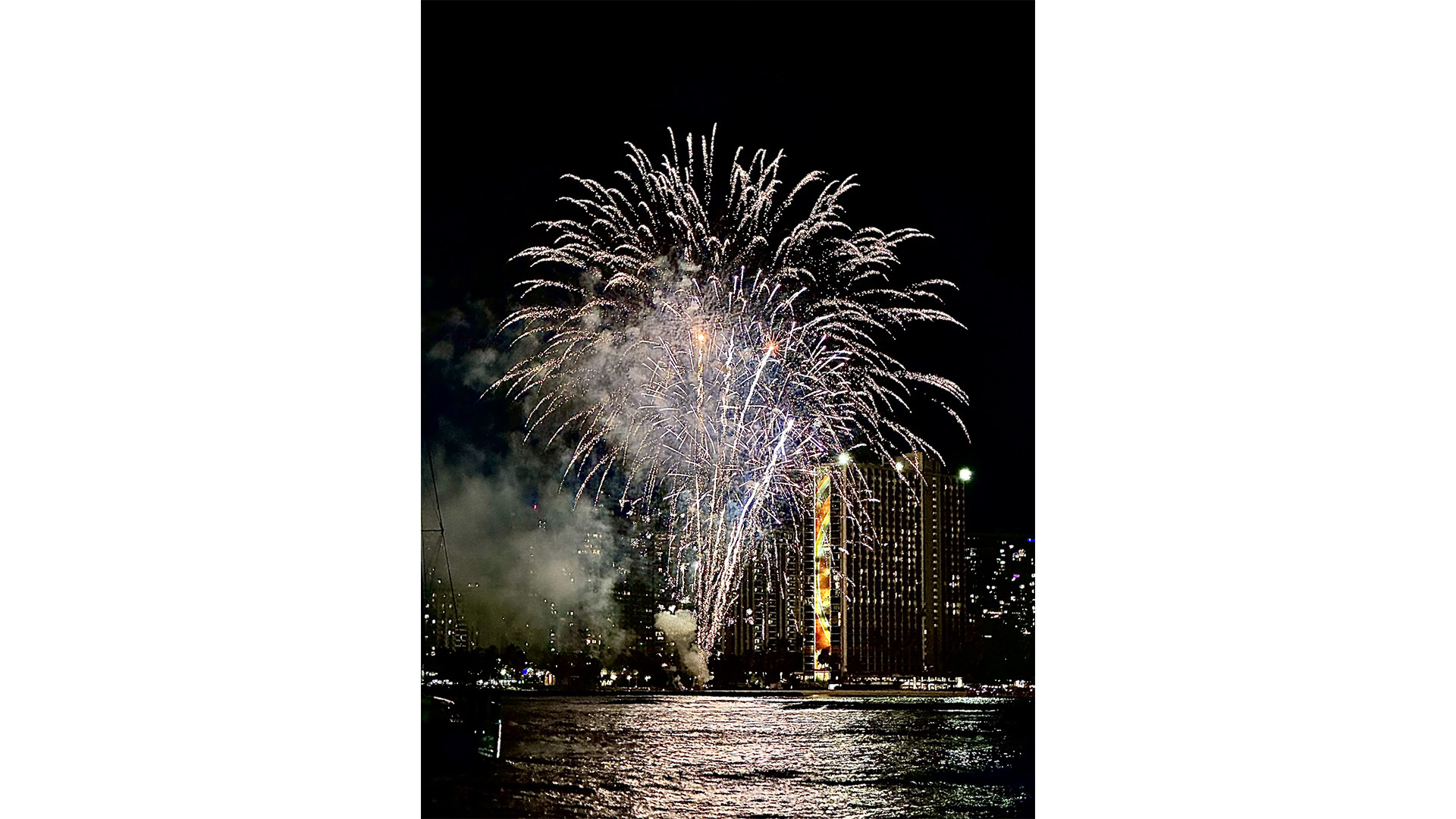 Fireworks in Waikīkī.