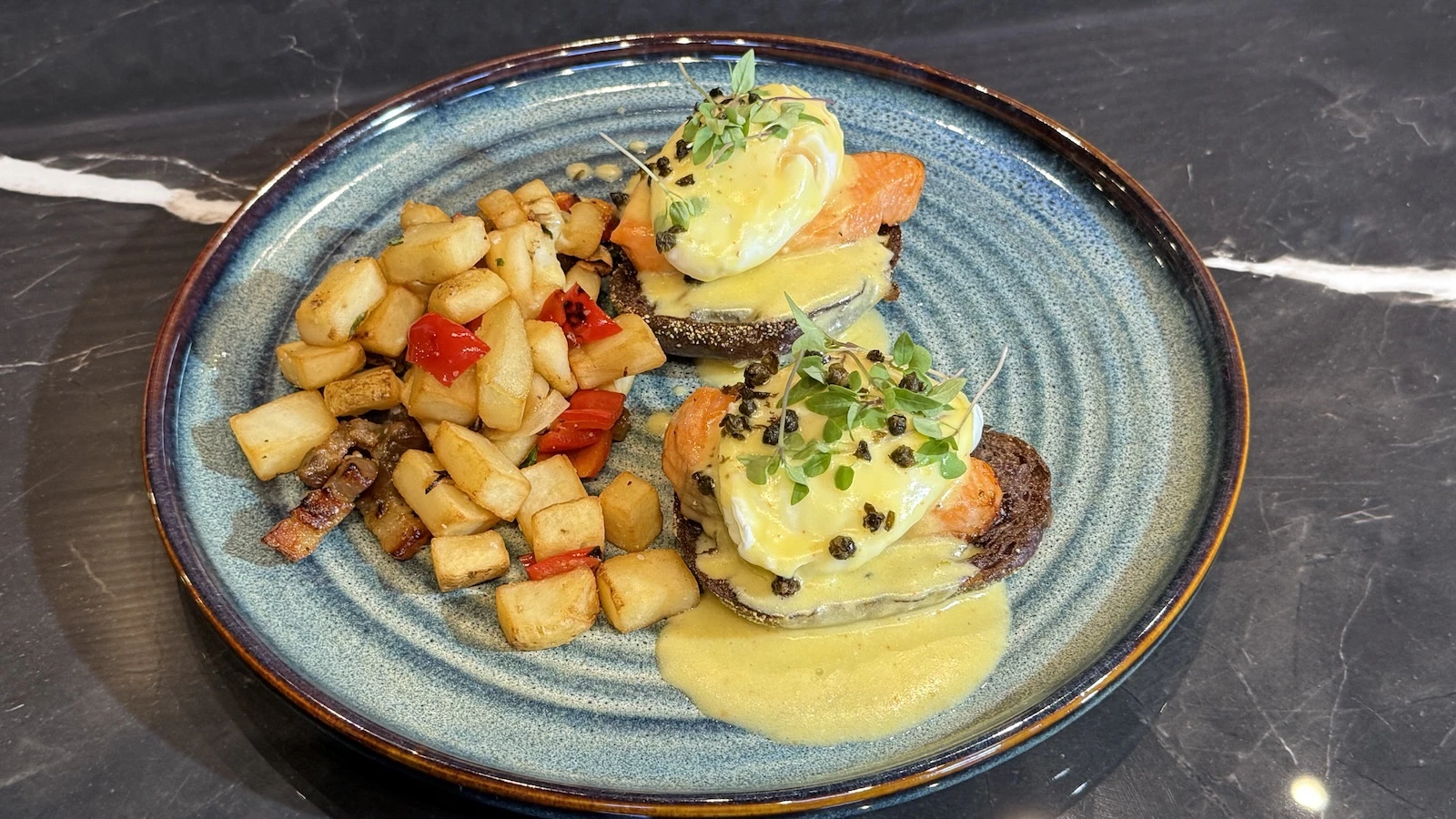 Scottish salmon eggs benedict