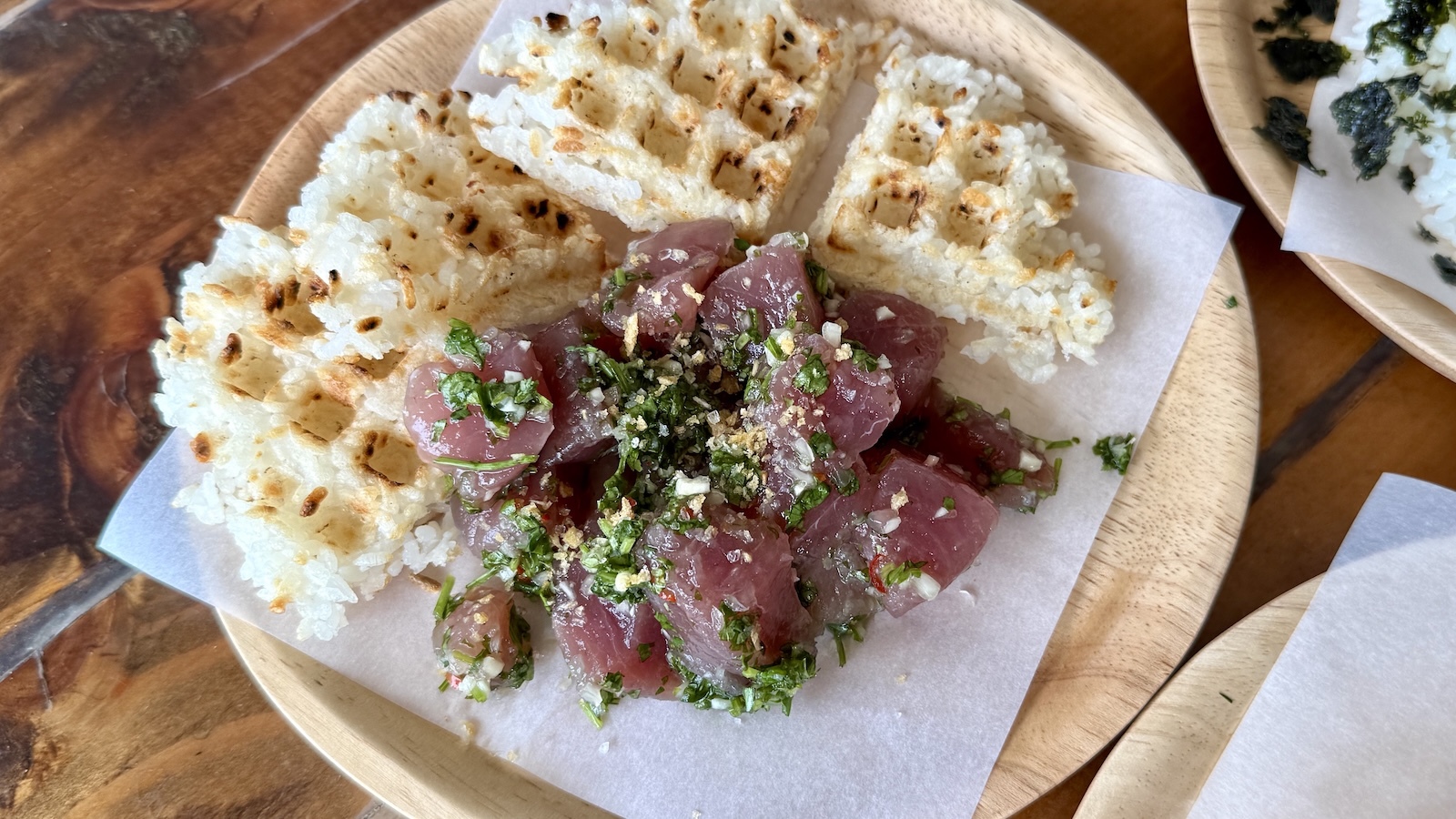 poke with crispy rice