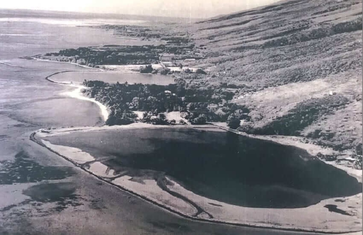 Kūpeke Fishpond circa 1940. About 75 fishponds were once in production on Molokai. - Courtesy Photos